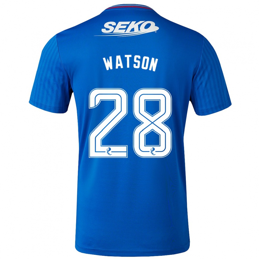 Niño Fútbol Camiseta Emma Watson #28 Azul 1ª Equipación 2023/24