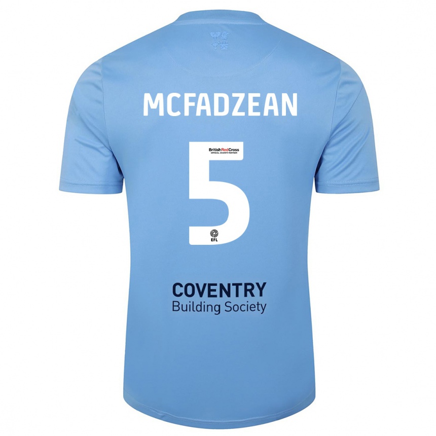 Niño Fútbol Camiseta Kyle Mcfadzean #5 Cielo Azul 1ª Equipación 2023/24