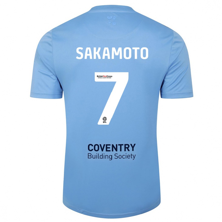 Niño Fútbol Camiseta Tatsuhiro Sakamoto #7 Cielo Azul 1ª Equipación 2023/24