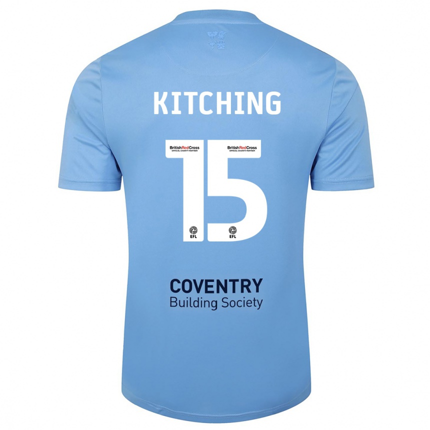 Niño Fútbol Camiseta Liam Kitching #15 Cielo Azul 1ª Equipación 2023/24