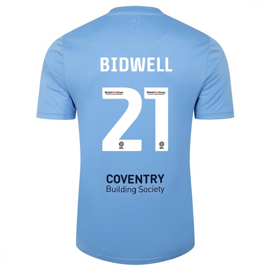 Niño Fútbol Camiseta Jake Bidwell #21 Cielo Azul 1ª Equipación 2023/24