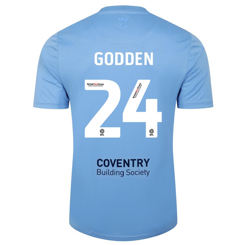 Niño Fútbol Camiseta Matt Godden #24 Cielo Azul 1ª Equipación 2023/24