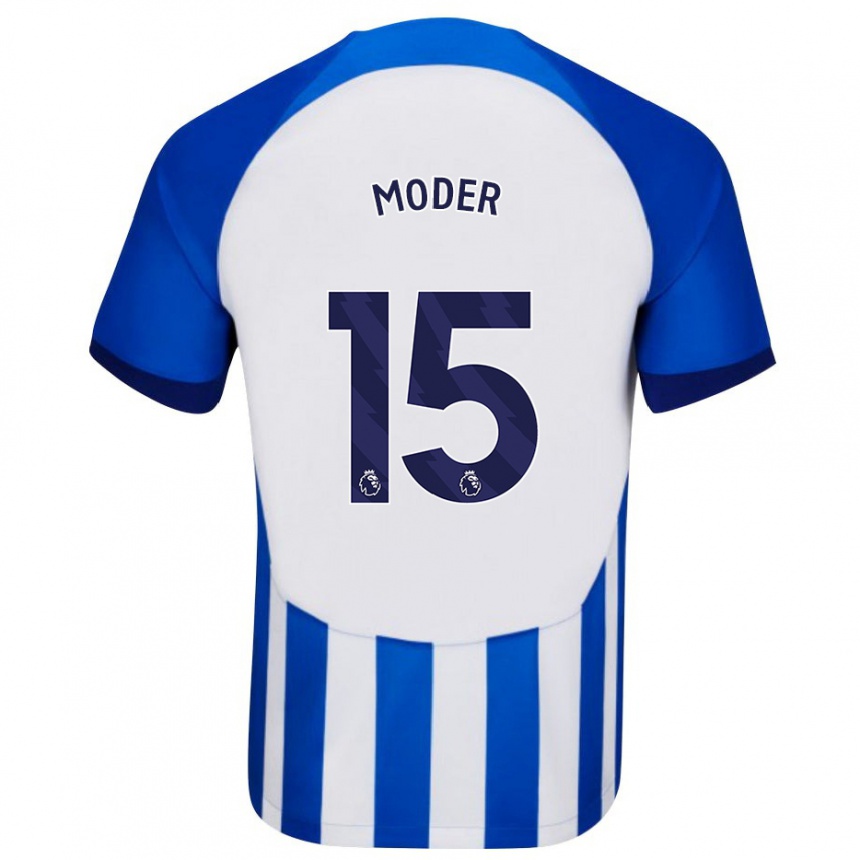 Niño Fútbol Camiseta Jakub Moder #15 Azul 1ª Equipación 2023/24