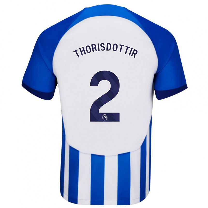 Niño Fútbol Camiseta Maria Thorisdottir #2 Azul 1ª Equipación 2023/24