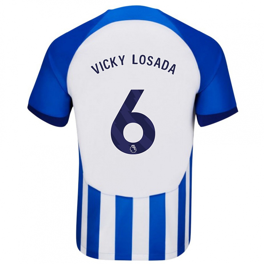 Niño Fútbol Camiseta María Victoria Losada Gómez #6 Azul 1ª Equipación 2023/24