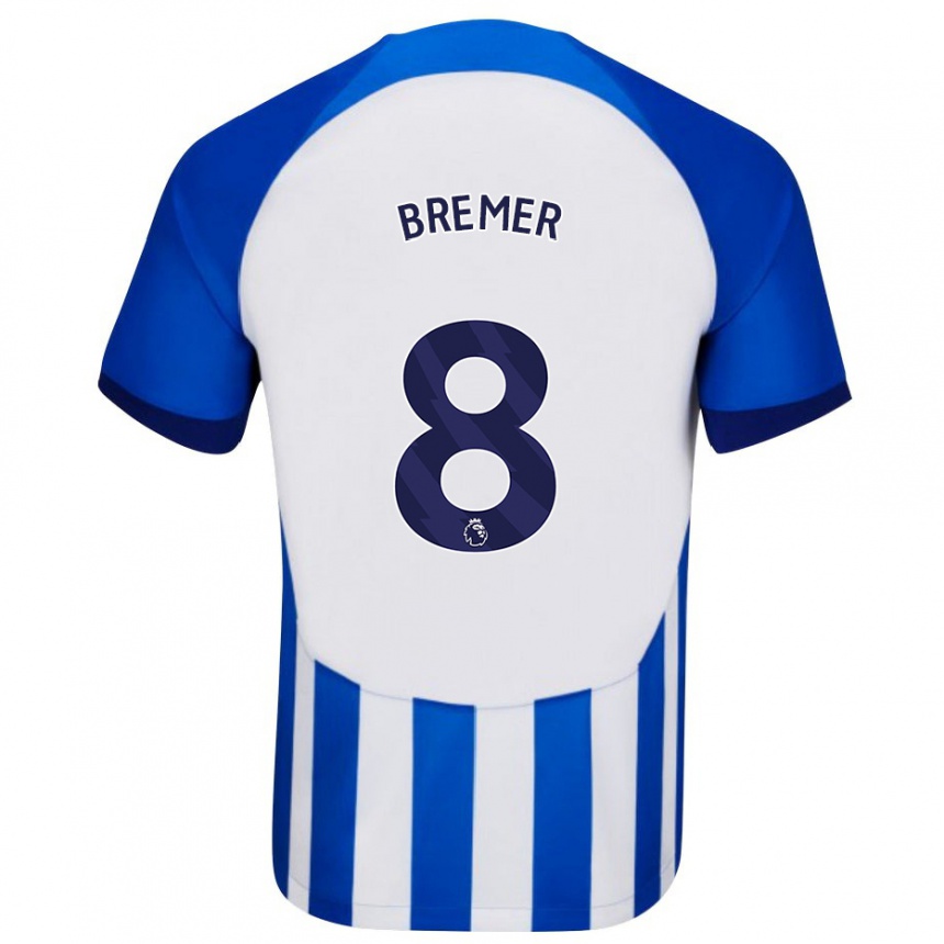 Niño Fútbol Camiseta Pauline Bremer #8 Azul 1ª Equipación 2023/24