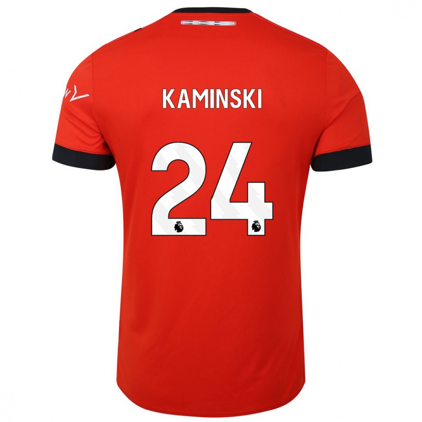 Niño Fútbol Camiseta Thomas Kaminski #24 Rojo 1ª Equipación 2023/24