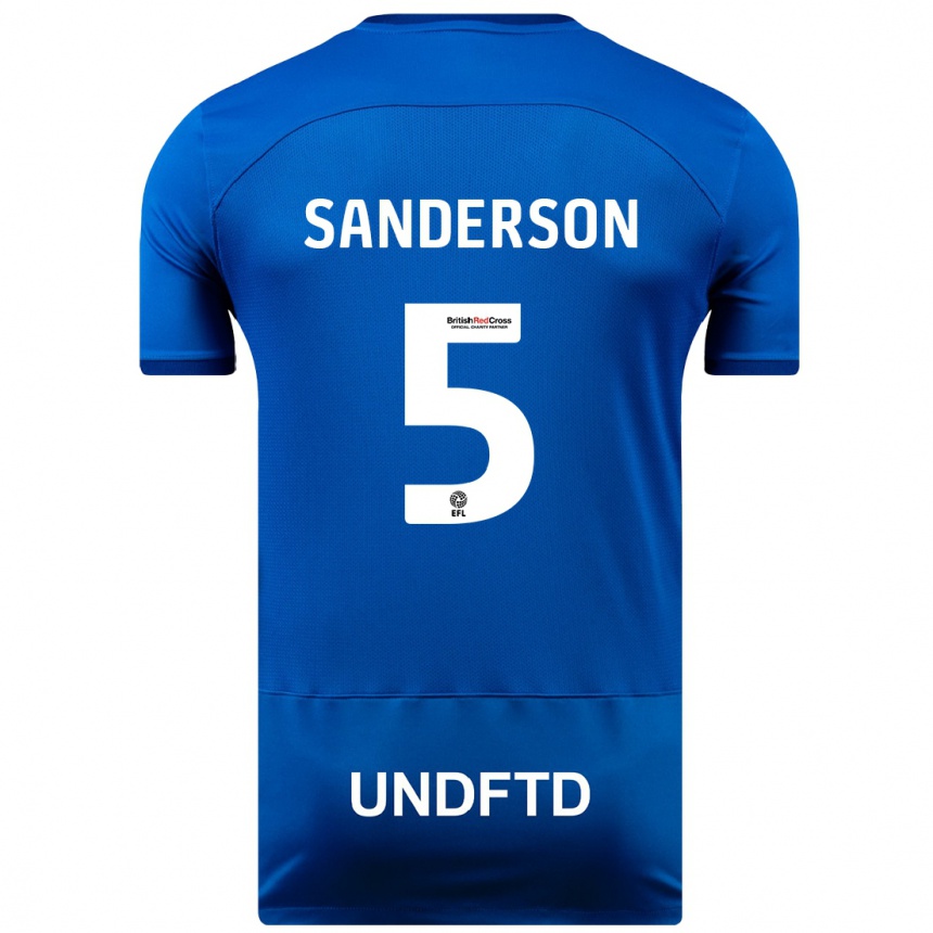 Niño Fútbol Camiseta Dion Sanderson #5 Azul 1ª Equipación 2023/24