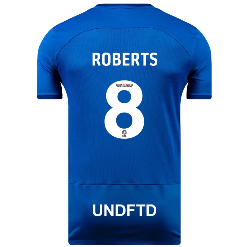 Niño Fútbol Camiseta Tyler Roberts #8 Azul 1ª Equipación 2023/24