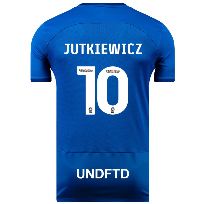 Niño Fútbol Camiseta Lukas Jutkiewicz #10 Azul 1ª Equipación 2023/24