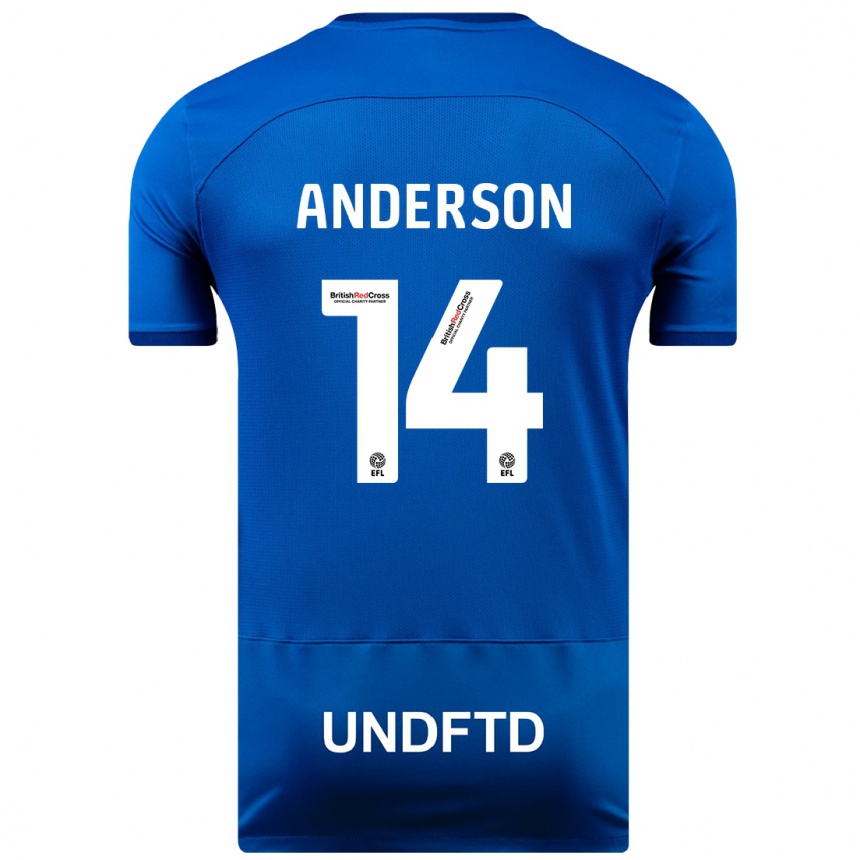 Niño Fútbol Camiseta Keshi Anderson #14 Azul 1ª Equipación 2023/24