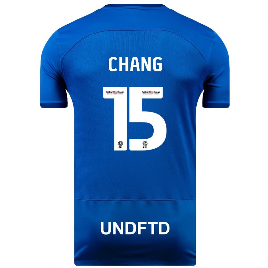 Niño Fútbol Camiseta Alfie Chang #15 Azul 1ª Equipación 2023/24
