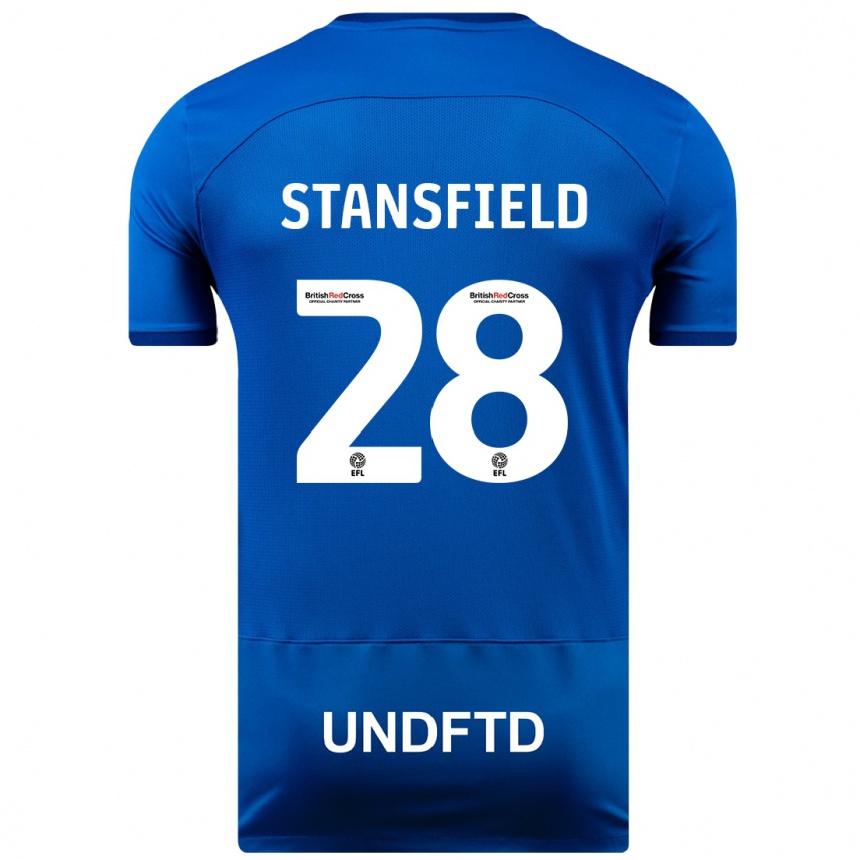 Niño Fútbol Camiseta Jay Stansfield #28 Azul 1ª Equipación 2023/24