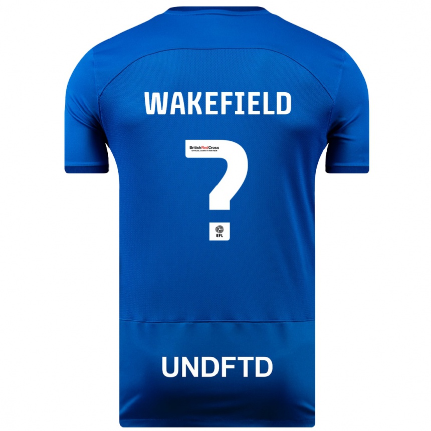Niño Fútbol Camiseta Kieran Wakefield #0 Azul 1ª Equipación 2023/24
