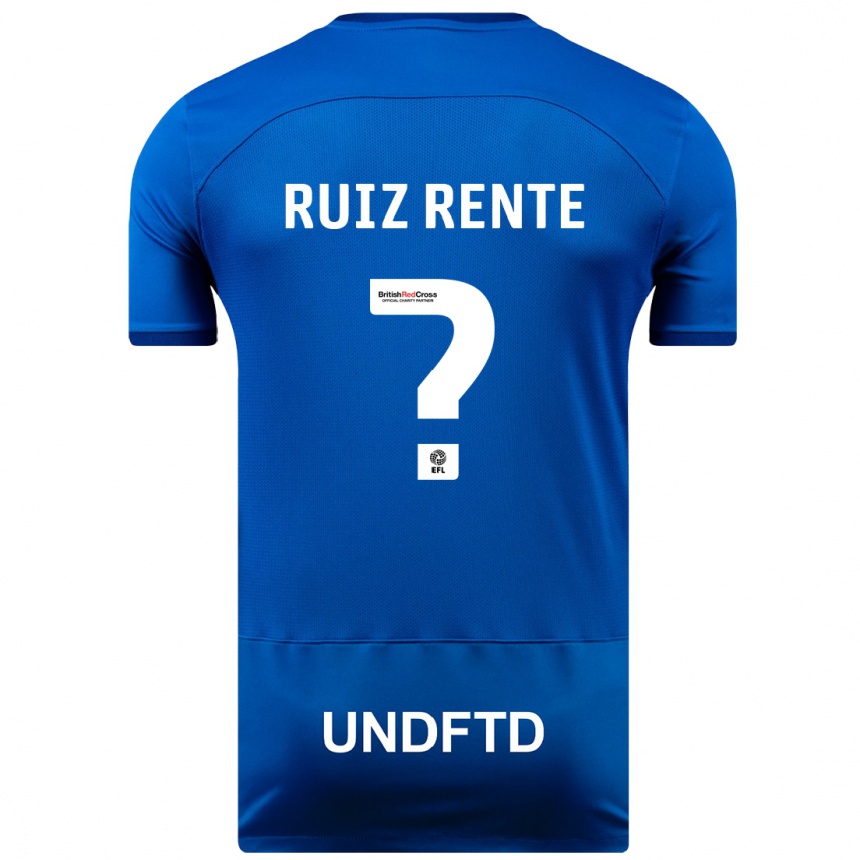 Niño Fútbol Camiseta Álvaro Ruiz Rente #0 Azul 1ª Equipación 2023/24
