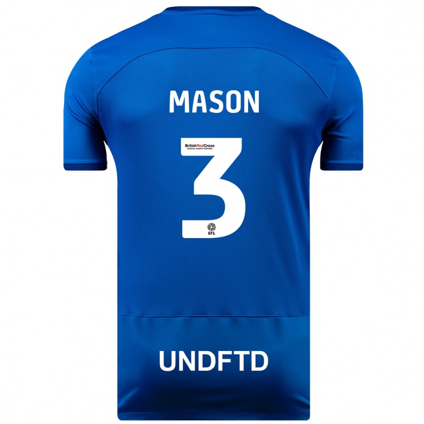 Niño Fútbol Camiseta Ellie Mason #3 Azul 1ª Equipación 2023/24