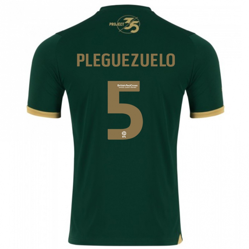 Niño Fútbol Camiseta Julio Pleguezuelo #5 Verde 1ª Equipación 2023/24