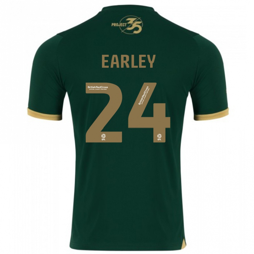 Niño Fútbol Camiseta Saxon Earley #24 Verde 1ª Equipación 2023/24