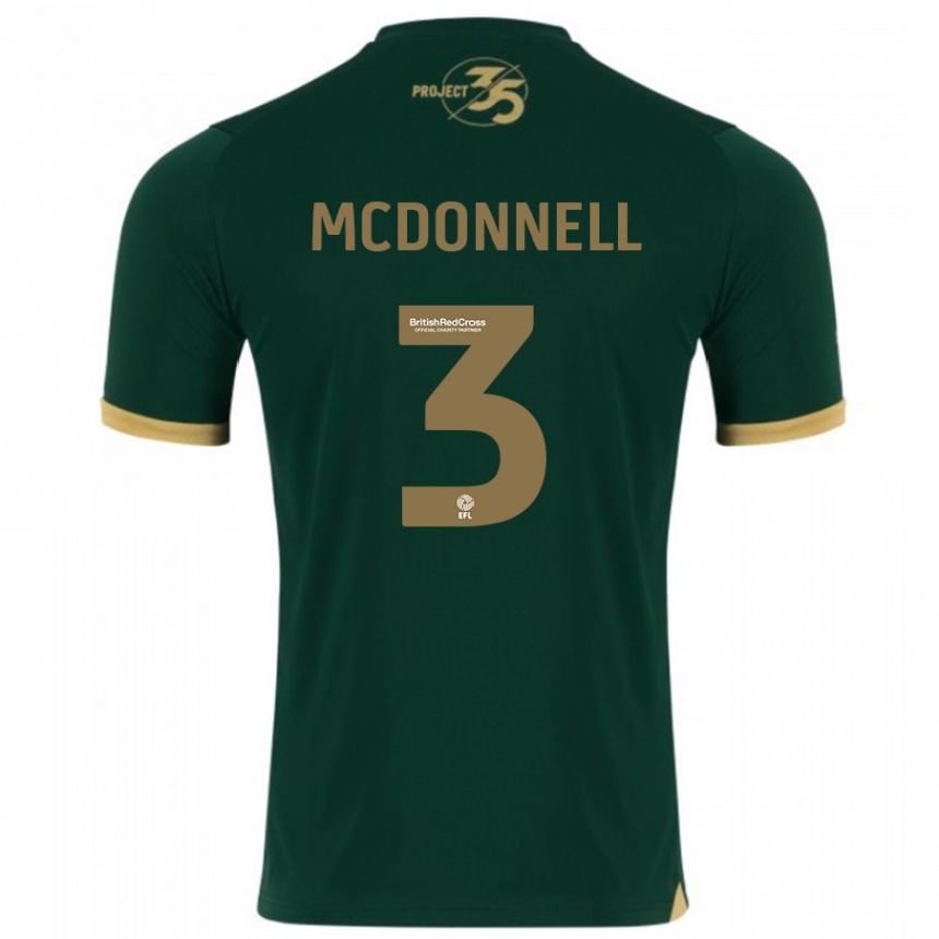 Niño Fútbol Camiseta Rosie Mcdonnell #3 Verde 1ª Equipación 2023/24