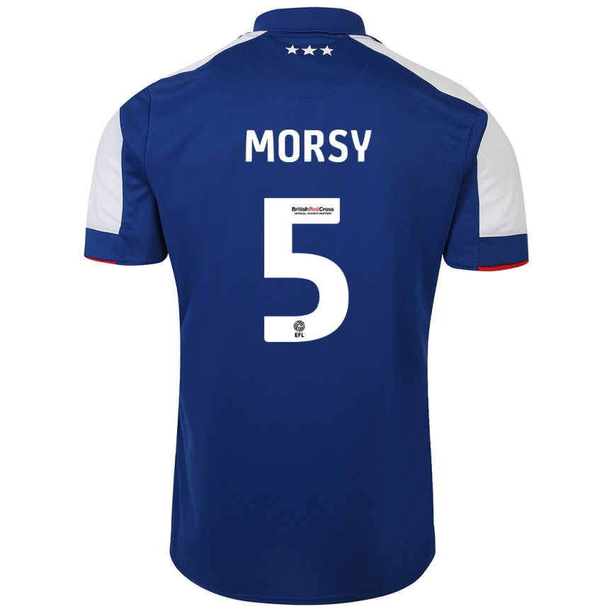 Niño Fútbol Camiseta Samy Morsy #5 Azul 1ª Equipación 2023/24