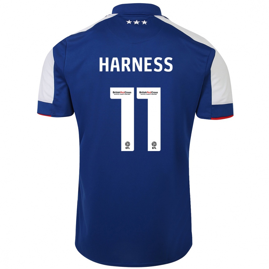 Niño Fútbol Camiseta Marcus Harness #11 Azul 1ª Equipación 2023/24