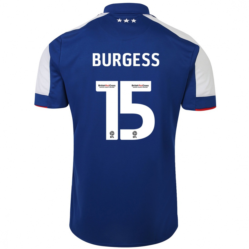 Niño Fútbol Camiseta Cameron Burgess #15 Azul 1ª Equipación 2023/24