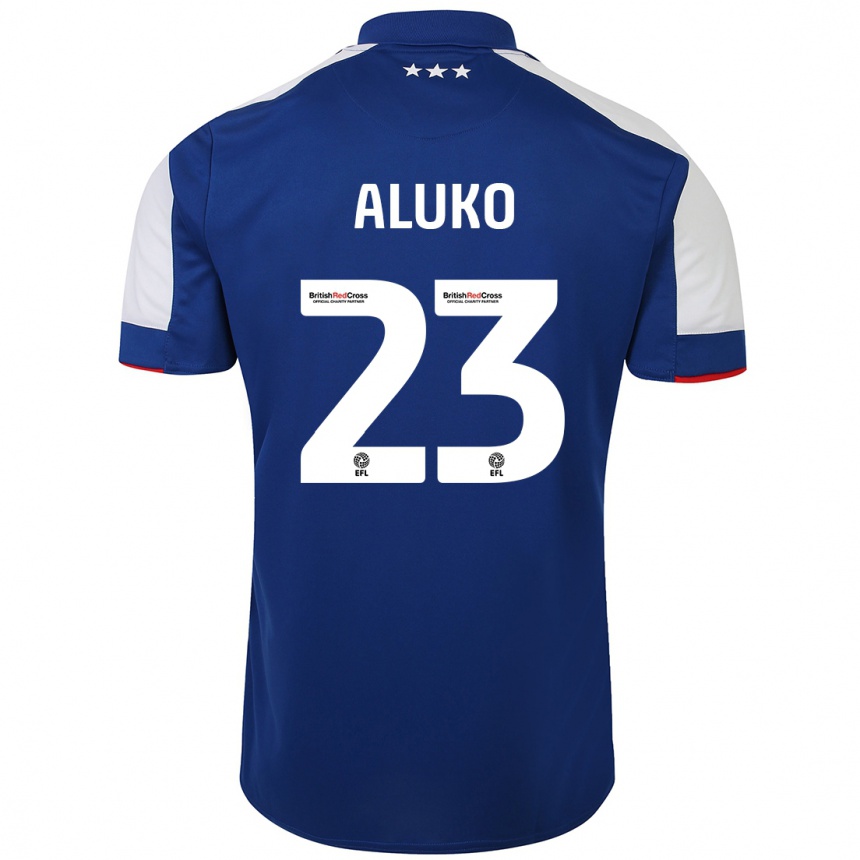 Niño Fútbol Camiseta Sone Aluko #23 Azul 1ª Equipación 2023/24