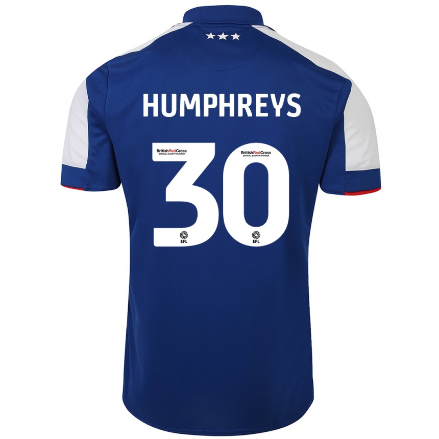 Niño Fútbol Camiseta Cameron Humphreys #30 Azul 1ª Equipación 2023/24