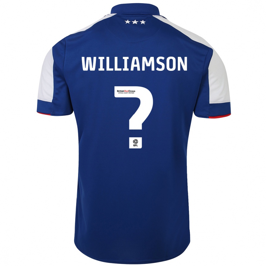 Niño Fútbol Camiseta Woody Williamson #0 Azul 1ª Equipación 2023/24