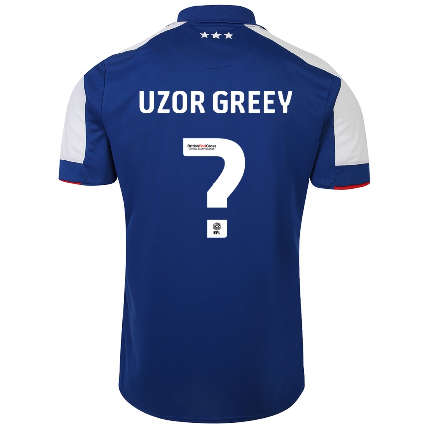 Niño Fútbol Camiseta Chuks Uzor-Greey #0 Azul 1ª Equipación 2023/24