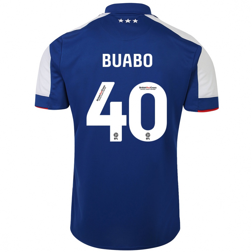 Niño Fútbol Camiseta Gerard Buabo #40 Azul 1ª Equipación 2023/24