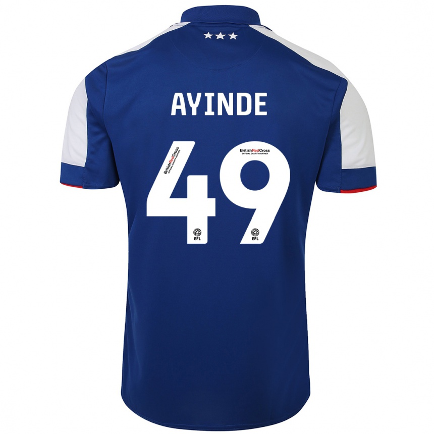 Niño Fútbol Camiseta Leon Ayinde #49 Azul 1ª Equipación 2023/24