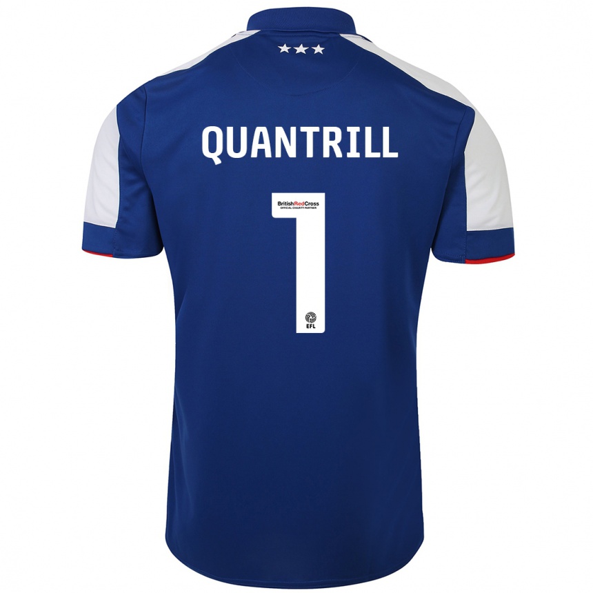 Niño Fútbol Camiseta Sarah Quantrill #1 Azul 1ª Equipación 2023/24