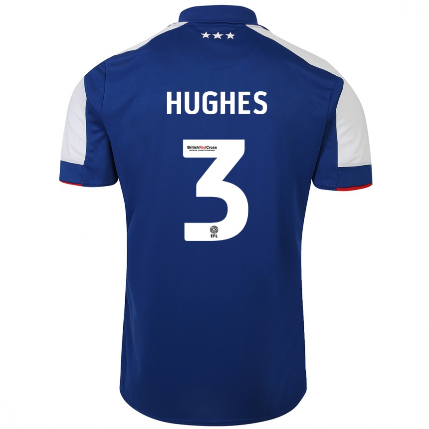 Niño Fútbol Camiseta Summer Hughes #3 Azul 1ª Equipación 2023/24