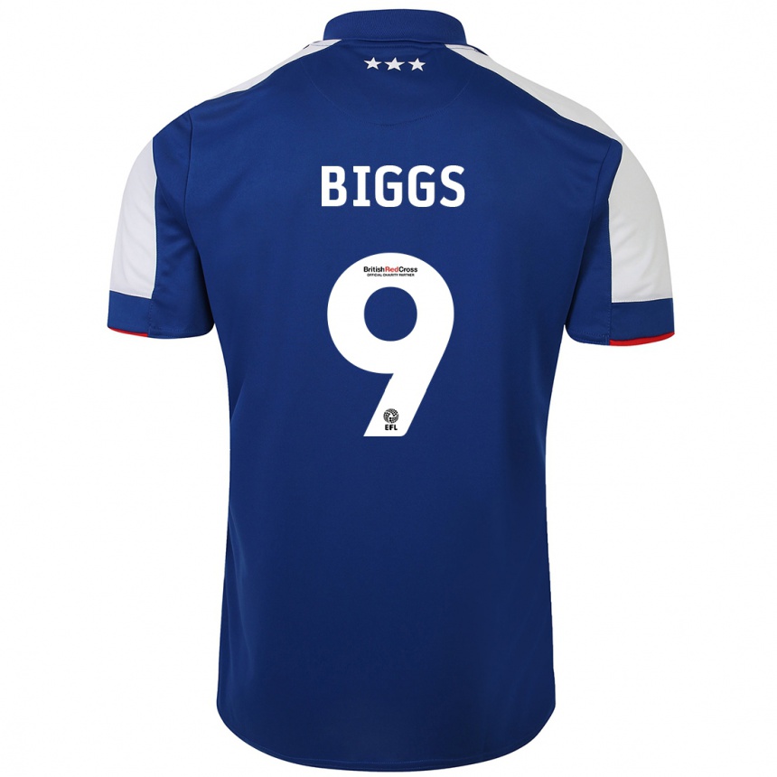 Niño Fútbol Camiseta Maddie Biggs #9 Azul 1ª Equipación 2023/24