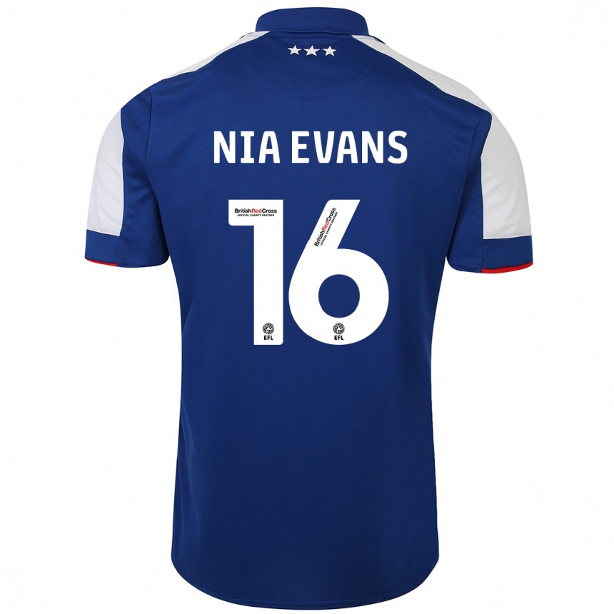 Niño Fútbol Camiseta Nia Evans #16 Azul 1ª Equipación 2023/24