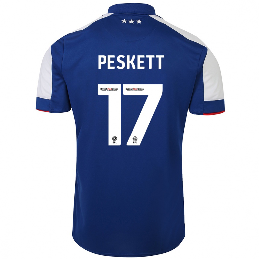 Niño Fútbol Camiseta Sophie Peskett #17 Azul 1ª Equipación 2023/24