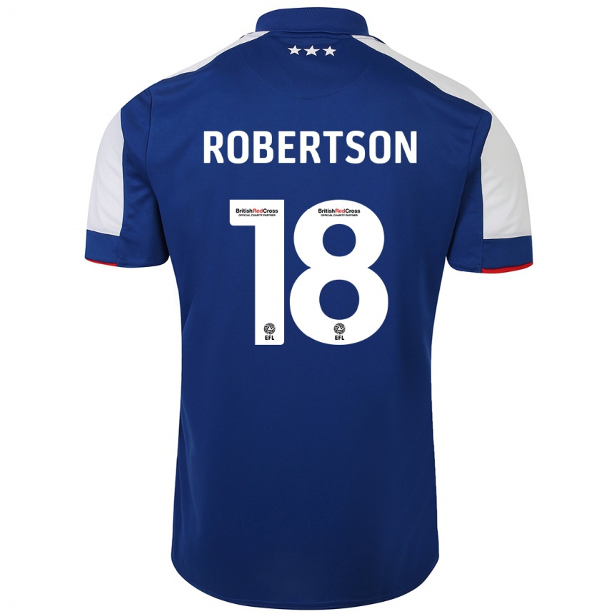 Niño Fútbol Camiseta Kyra Robertson #18 Azul 1ª Equipación 2023/24