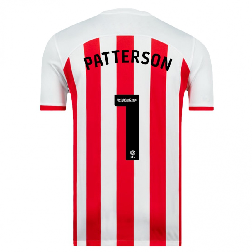 Niño Fútbol Camiseta Anthony Patterson #1 Blanco 1ª Equipación 2023/24