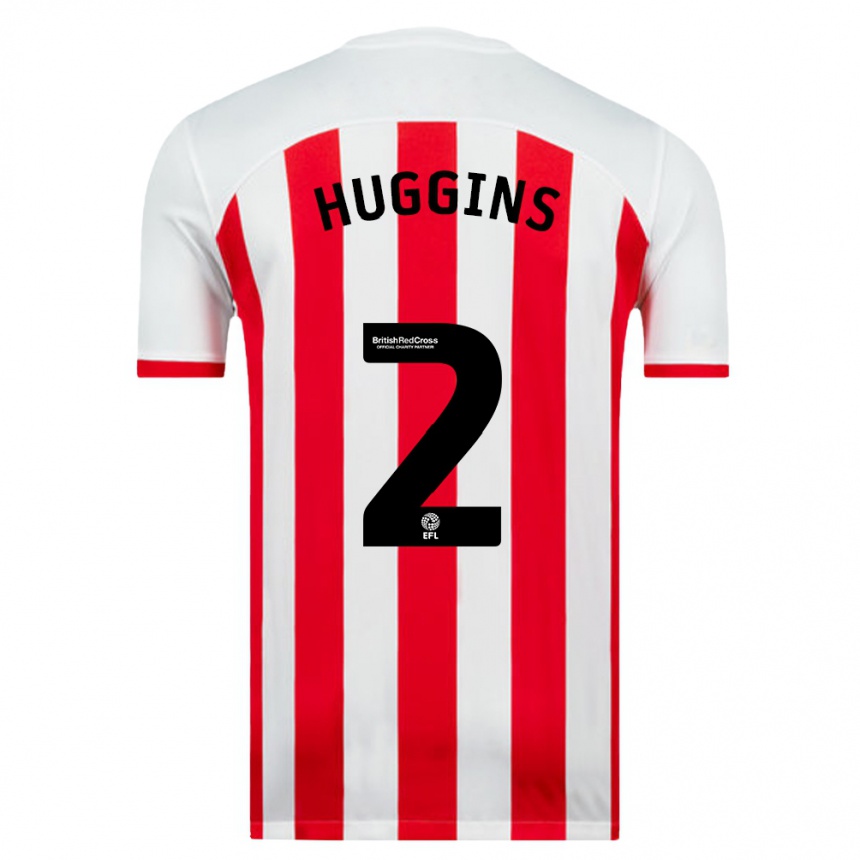 Niño Fútbol Camiseta Niall Huggins #2 Blanco 1ª Equipación 2023/24