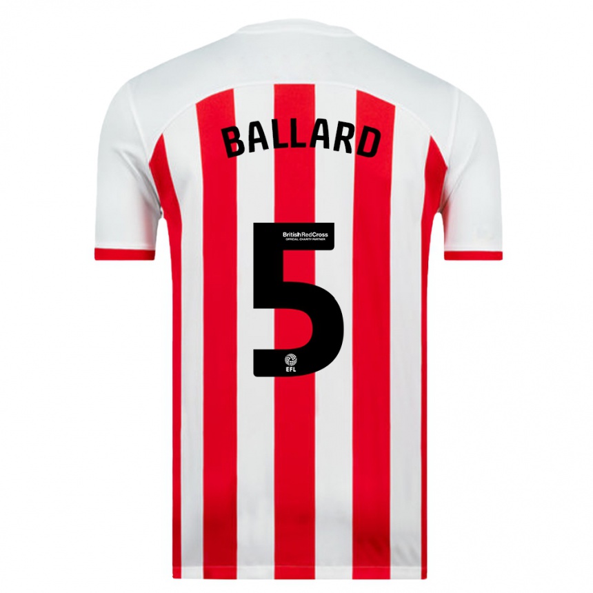 Niño Fútbol Camiseta Daniel Ballard #5 Blanco 1ª Equipación 2023/24