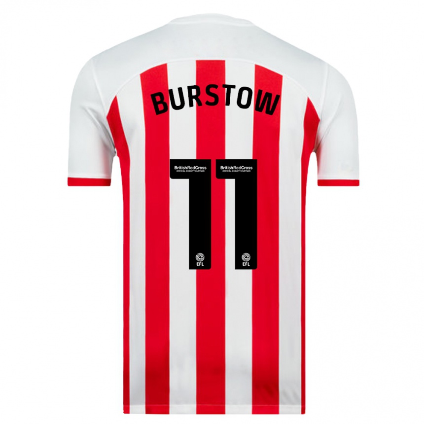 Niño Fútbol Camiseta Mason Burstow #11 Blanco 1ª Equipación 2023/24