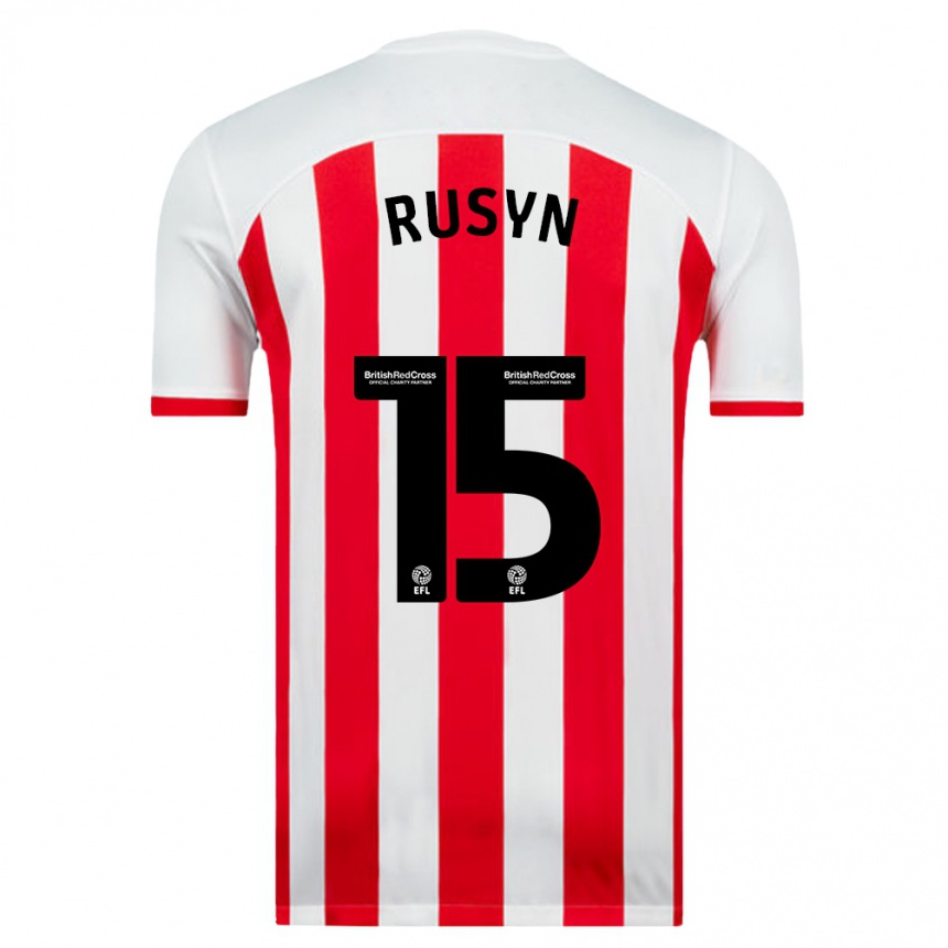 Niño Fútbol Camiseta Nazariy Rusyn #15 Blanco 1ª Equipación 2023/24