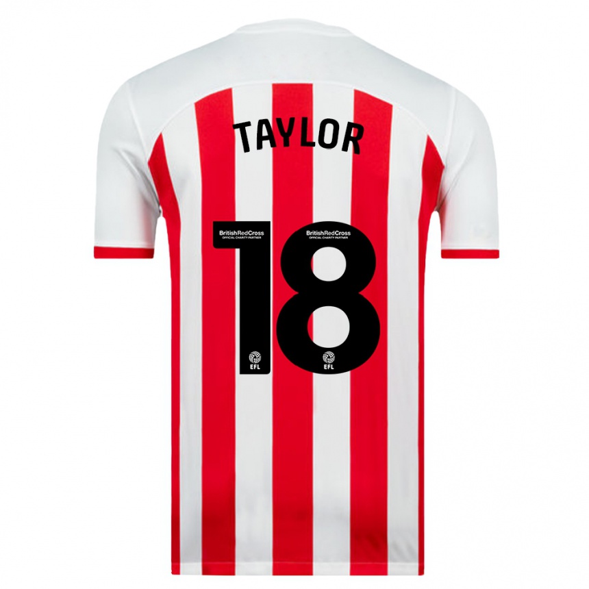 Niño Fútbol Camiseta Ellis Taylor #18 Blanco 1ª Equipación 2023/24