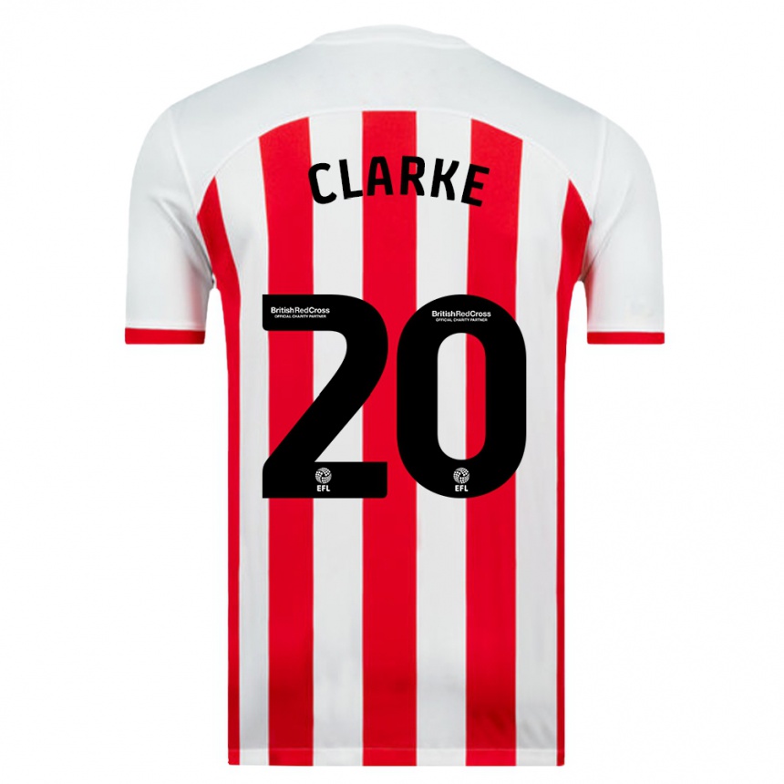 Niño Fútbol Camiseta Jack Clarke #20 Blanco 1ª Equipación 2023/24