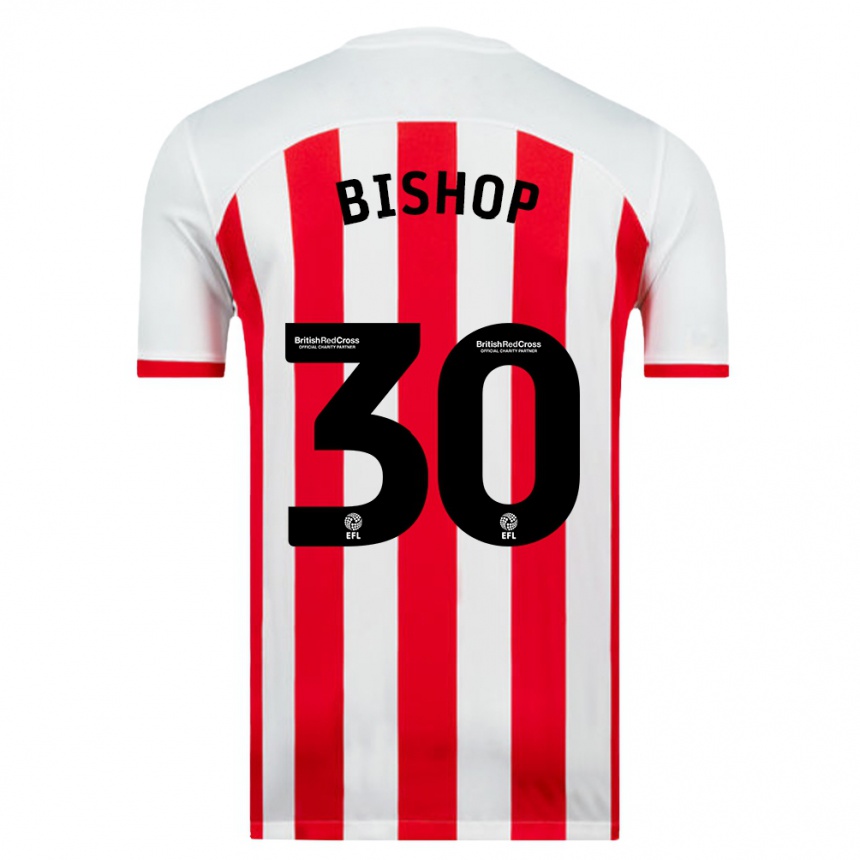 Niño Fútbol Camiseta Nathan Bishop #30 Blanco 1ª Equipación 2023/24