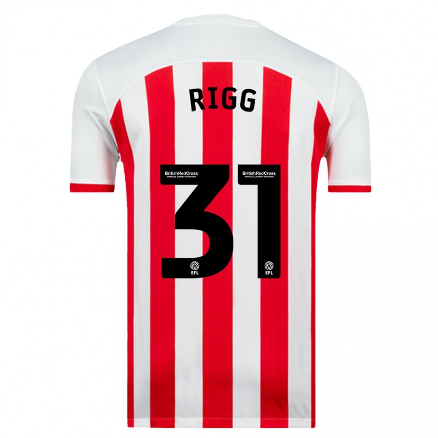 Niño Fútbol Camiseta Chris Rigg #31 Blanco 1ª Equipación 2023/24