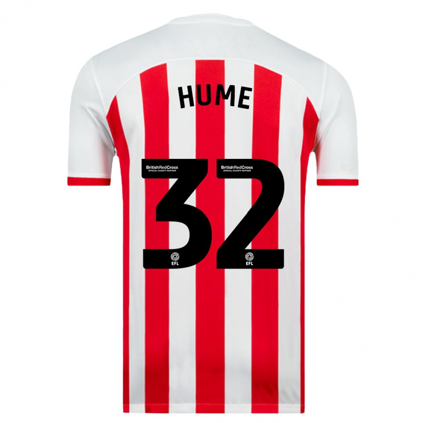 Niño Fútbol Camiseta Trai Hume #32 Blanco 1ª Equipación 2023/24