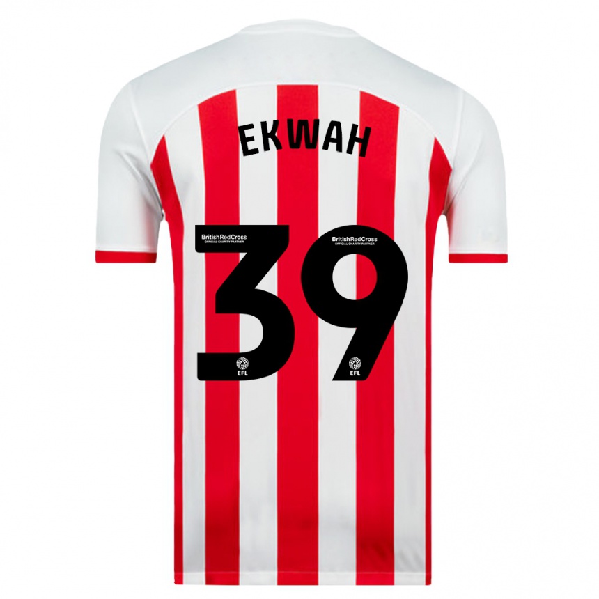 Niño Fútbol Camiseta Pierre Ekwah #39 Blanco 1ª Equipación 2023/24