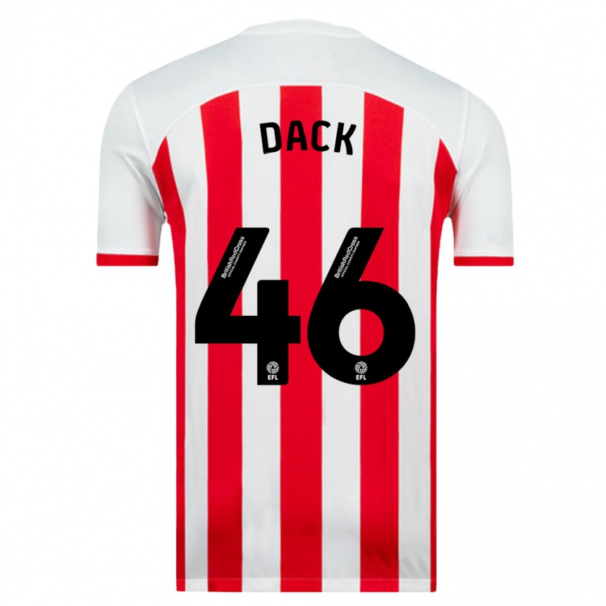 Niño Fútbol Camiseta Bradley Dack #46 Blanco 1ª Equipación 2023/24